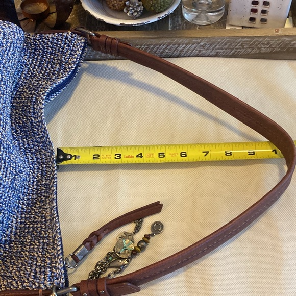 The Sak knitted blue and white hobo purse - Picture 10 of 13